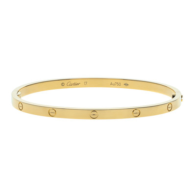 Cartier Love 18k Yellow Gold Size 17 Small Model Bangle Bracelet