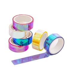 6 Rolls Rhythmic Gymnastics Decoration Holographic Prismatic Glitter Tape Hoops 