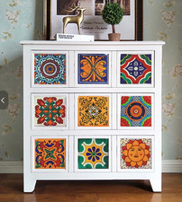 24Pcs Tile Stickers 8x8 Inch Bohemian Style Peel and Stick Tile