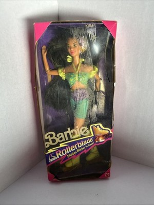 Vtg Rollerblade Kira Barbie Doll 1991 Skates Flicker 'n Flash #2218 NIB Mattel