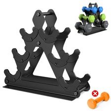 3 Tier Weight Rack for Dumbbells - Compact Weight Holder Small Dumbbell Rack ...