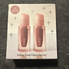 LAKA Jelling Nude Gloss 4.5g X2 Vegan 301 Fig Ring Natural Brown Duo Set