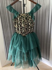 Weissman Ballet Costume Child s XL Sanctuary 18817. Beautiful Green And Gold