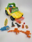 Vintage 1991 TMNT Ninja Turtle Mike’s Kowabunga Surf Buggy Parts Accessories Lot