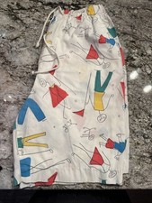 Vintage David Smith Colorful Golf Shorts Size 14 White Multi Color Made in USA