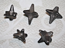 LOT of 5 Antique Civil War CALTROPS Cast Iron ARTIFACTS 6 Point Varying SIZES