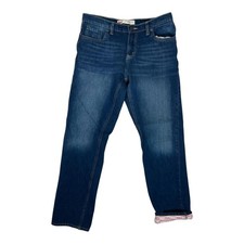 Levi's 502 Regular Taper Jeans Boys 18 Blue Stretch Denim Medium Wash Logo Cuff