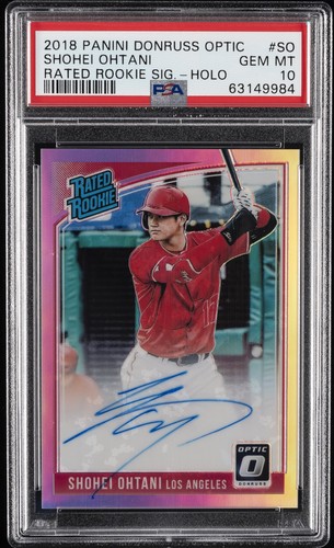 2018 PANINI DONRUSS OPTIC SIGNATURES HOLO SHOHEI OHTANI ROOKIE RC PSA 10 AUTO