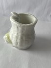 Vintage Bisque Novelty Vessel of Man Upside Down In Basket. Toothpicks Holder 2” — photo 2