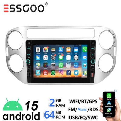 64G Android 15 Autoradio 8'' Carplay GPS Navi RDS WiFi für VW Tiguan 5N Golf Plus
