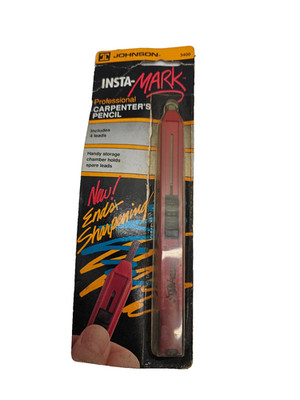 Johnson Insta-Mark 3400 Carpenter's Pencil Retractable Lead Vintage NIP
