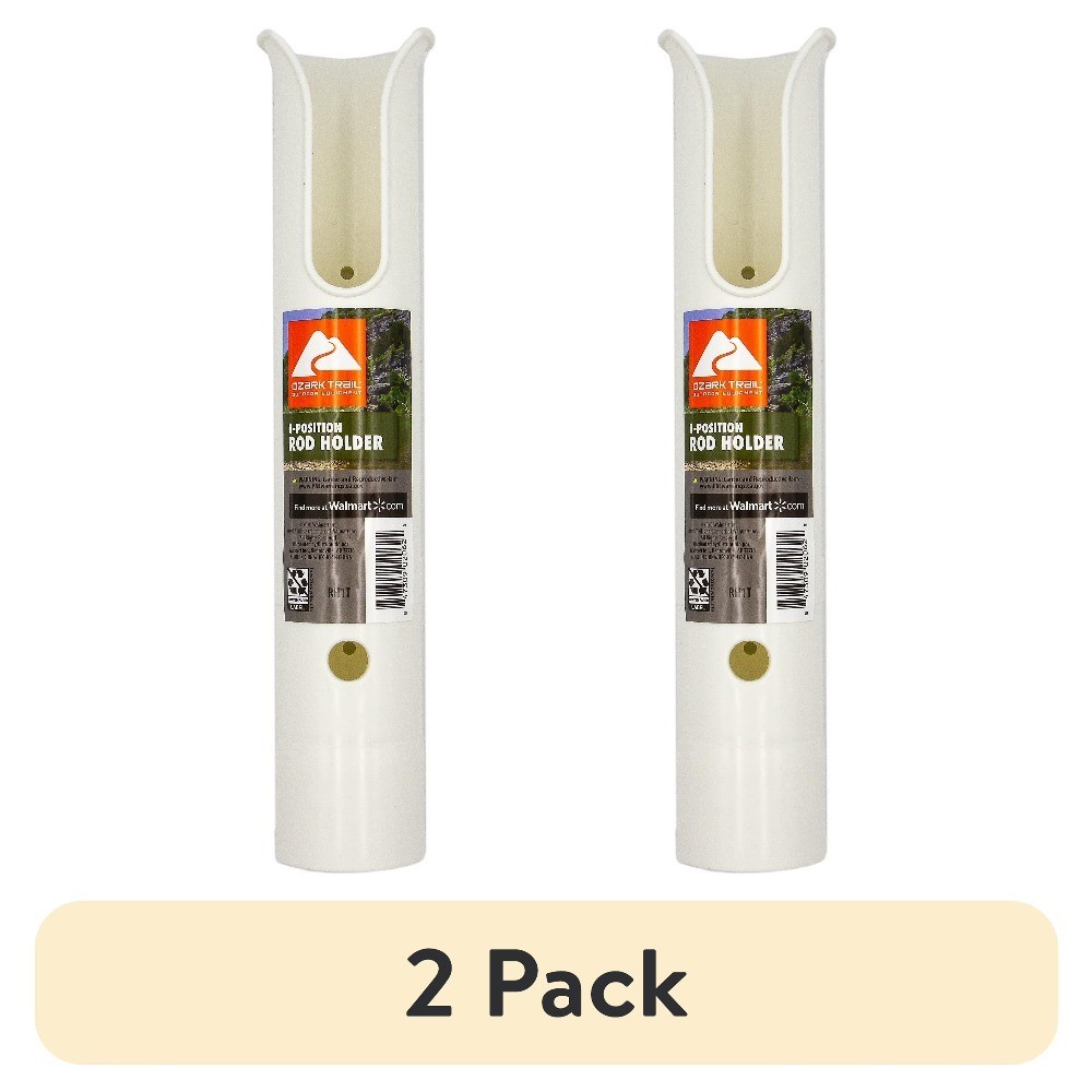 2-Pack White Plastic Marine Fishing Rod Holder for Boat Mounting