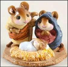 WEE FOREST FOLK - "CHRIS-MOUSE PAGEANT NATIVITY" - #M-117 (KRAFT BOX)
