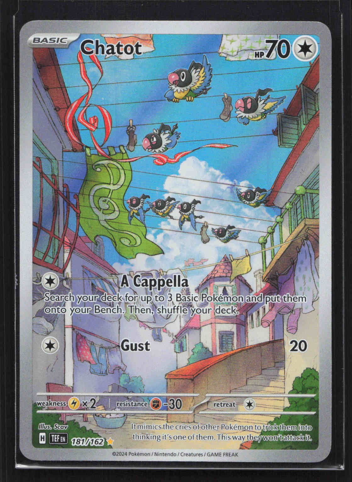 Chatot - Illustration Rare SV05: Temporal Forces 181/162 NM