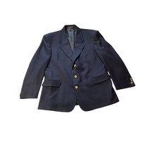 Bill Robinson Men's Navy Blue Blazer Size 42 S Gold Buttons