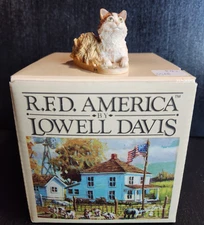 LOWELL DAVIS ~ CAT AND JENNY WREN FIGURINE SCHMID SCOTLAND 223634 W/ORIG BOX.