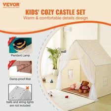 VEVOR Kids Play Tent, Kids Tent for Kids 1-5 Years Old, Toddler Tent with Mat an