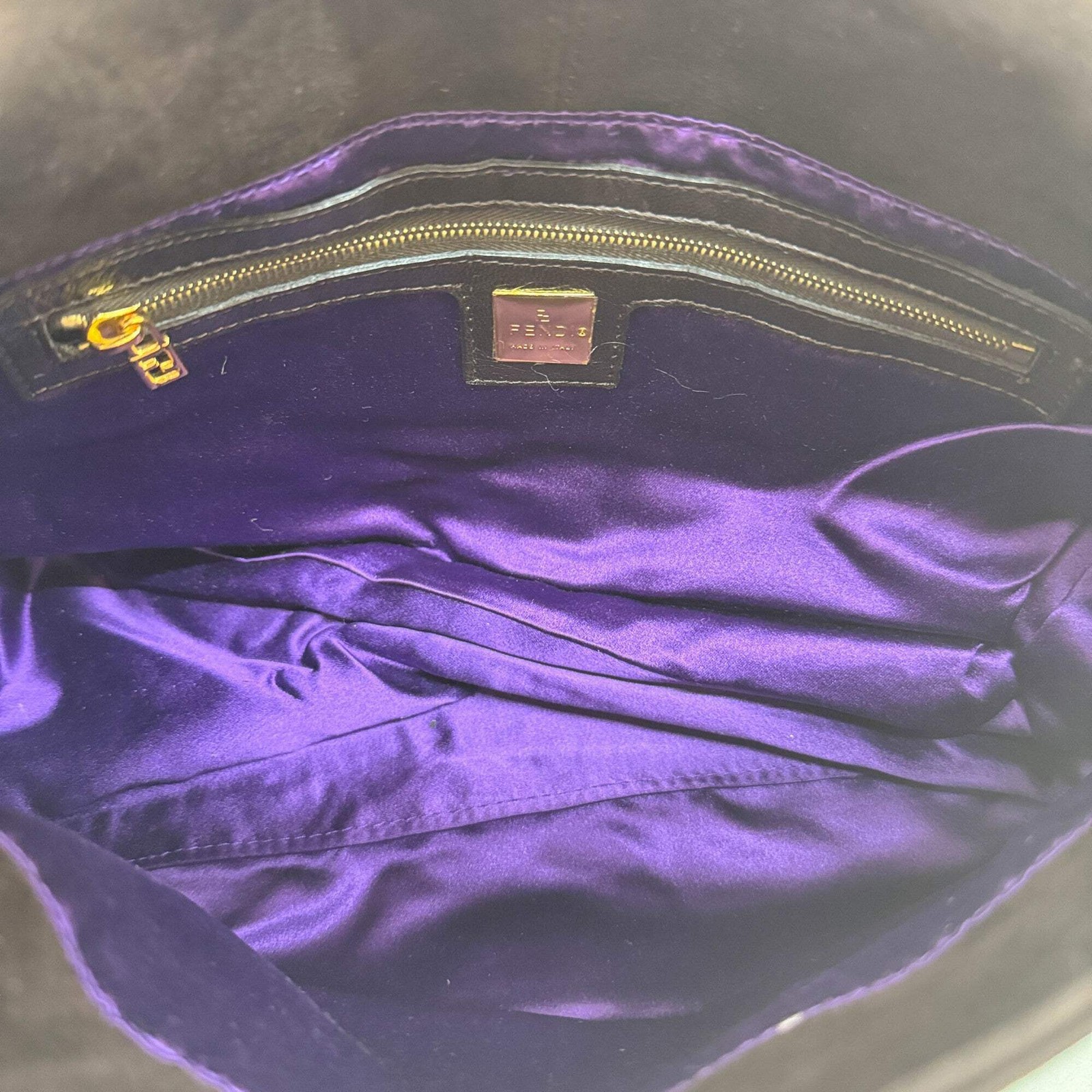 FENDI Mamma Baguette Brown Suede Shoulder Bag thumbnail 14