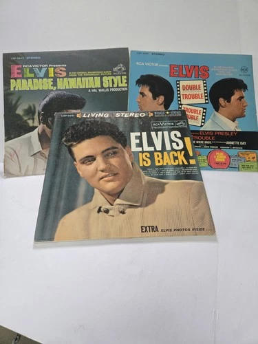 Elvis Presley Vinyl LP Lot RCA Victor Double Trouble Paradise Elvis Is Back VG