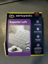 Serta Sertapedic Superior Loft Pillow Top Mattress Pad, White, Full 54”x75”