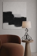 Vintage Wrought Iron Scroll Table Lamp – 1970s Gothic Style Iron Lighting