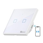 Interrupteur Connecté WiFi Sans Fil, 2 Gang Interrupteur Mural Intelligentavec
