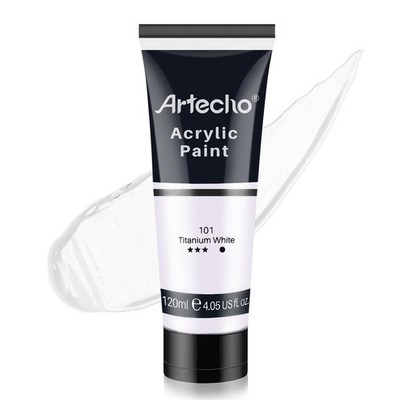 Artecho White Acrylic Paint, Titanium 4.05 Fl Oz (Pack of 1), 