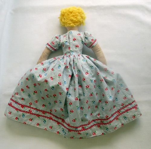 Vintage Handarbeit Topsy Turvy Flip Flop Stoffpuppe 2 in 1 Volkskunst - Bild 5 von 7