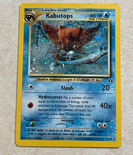 Pokemon TCG Neo Discovery Unlimited 6/75 Kabutops Holo Rare