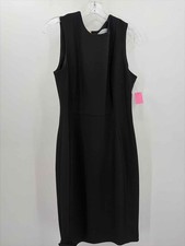 Pre-Owned Calvin Klein Black Size 12 Knee Length Sleeveless Dress