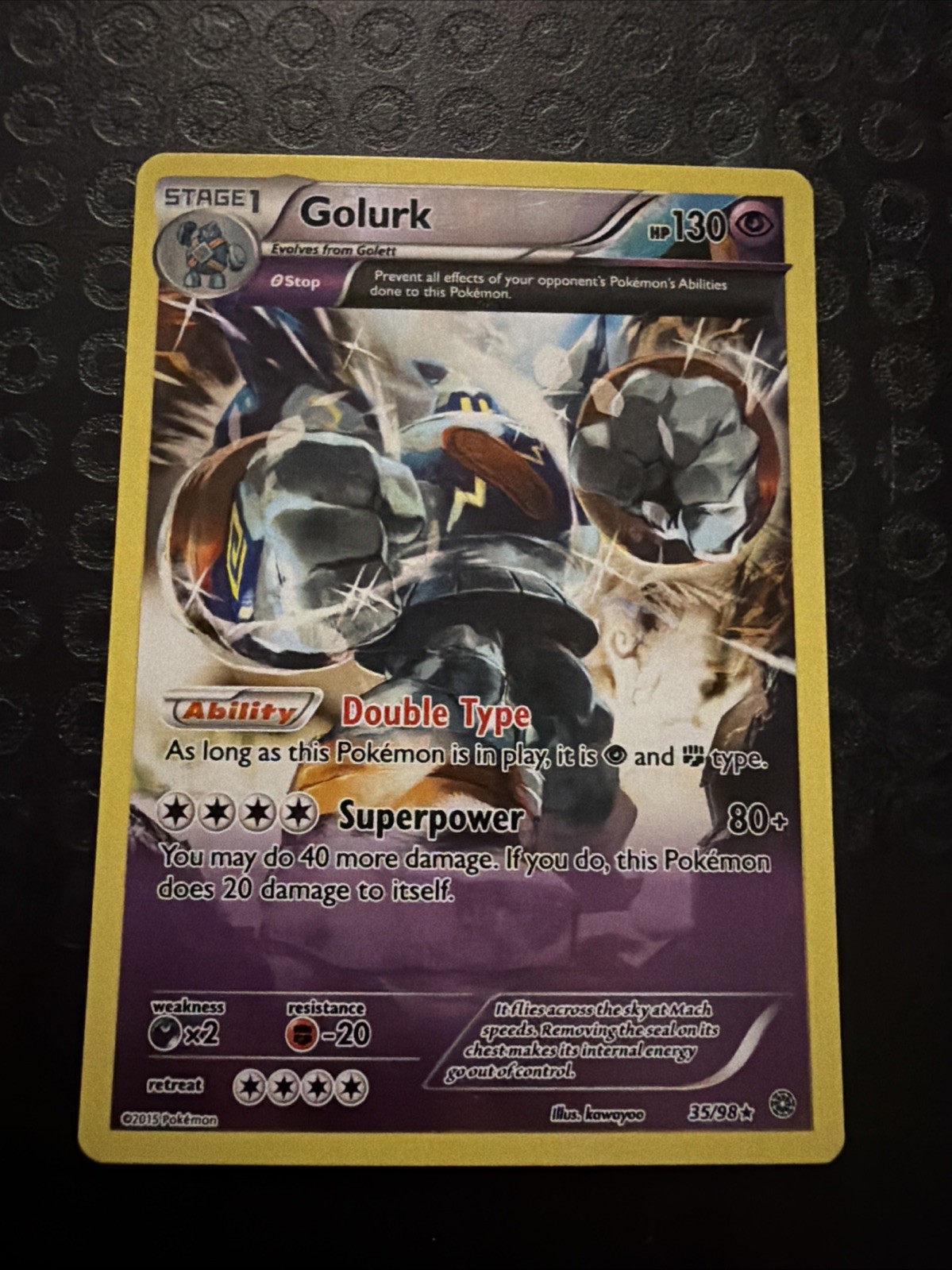 Golurk 35/98 XY - Ancient Origins Reverse Holo Pokemon TCG T04 Card
