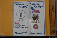 Brochure livret CMTC Citoyens camps d'entraînement militaire 1921 armée américaine