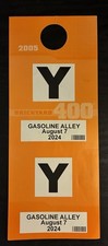 August 7, 2005 Brickyard 400 Gasoline Alley Parking Pass