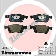 ZIMMERMANN Bremsbelagsatz Scheibenbremse 26835.175.1 für RENAULT MEGANE TECH SUV