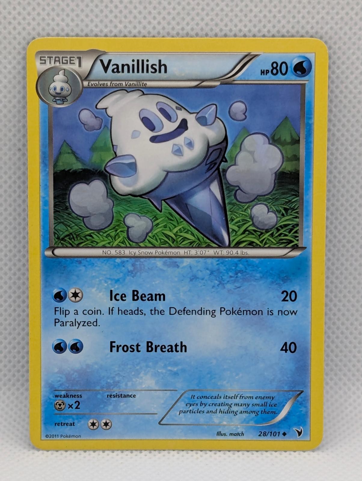 VANILLISH 28/101 UC NOBLE VICTORIES POKEMON LP VANILLISH