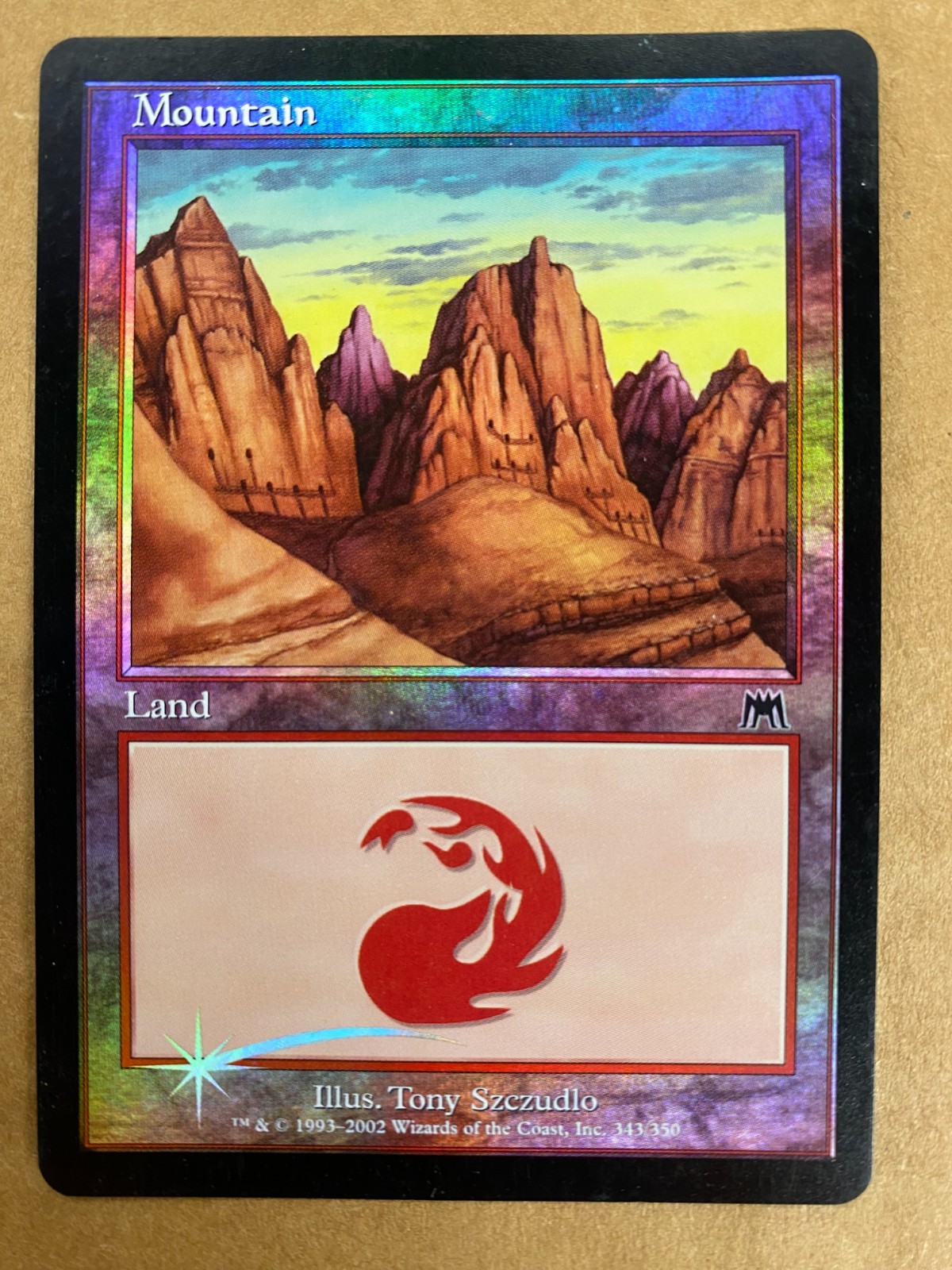 MTG 1x FOIL Mountain # 343 Onslaught Pauper Magic the Gathering Card x1 LP
