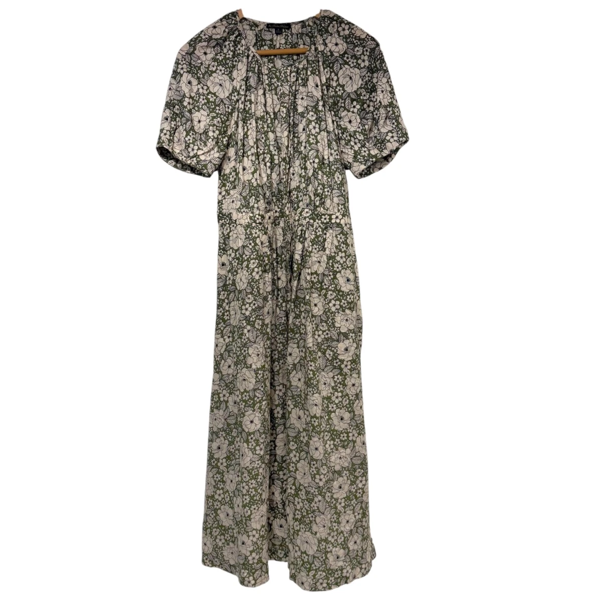 maeve linen tie-back maxi dress Magnus White Tie Back Maxi Dress - US 14 main image 1