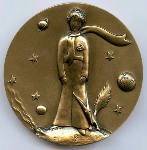 France Le Petit Prince Bronze Art Medal by Mayot 80mm 368gr !!!