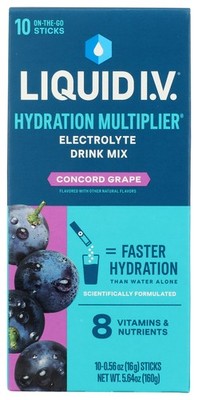 Liquid I.V. Concord Grape Electrolyte Drink Mix 10 On-The-Go Sticks 1 Pack