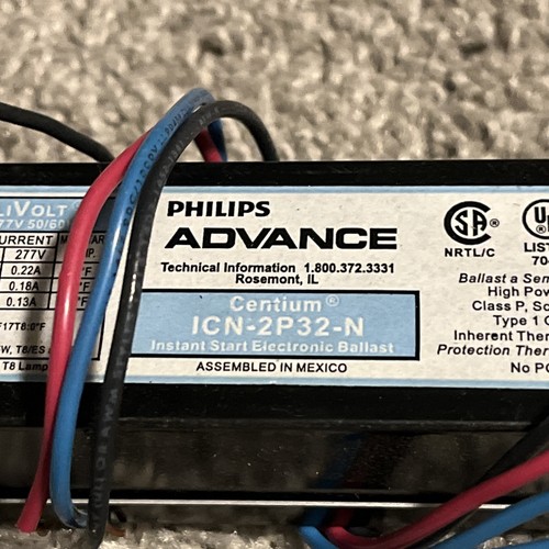 Philips Advance ICN-2P32-N 120V to 277V Electronic Lamp Ballast | eBay