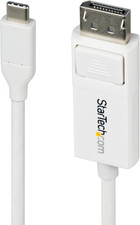 .Com 6Ft 2M USB-C to Displayport 1.2 Cable, Bidirectional, 4K 60Hz, White Vide