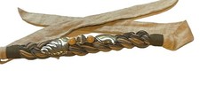 80 s Carolyn Tanner Designs Canvas Braided Rope Gold And Bead Accents Wrap Belt
