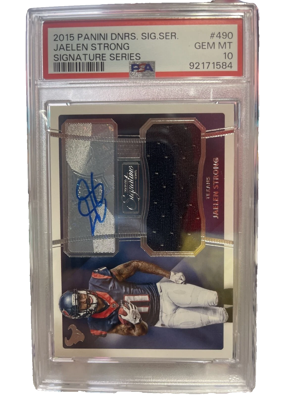 Jaelen Strong Panini Donruss Signature Series #490 Autograph Jersey