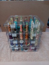 Lot Of 120 Sewing Thread Spools W/4 Storage Cases SOME NEW UNUSED