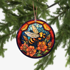 Bee Christmas Ornament, cute Bee , Bee Lovers Gift tree hanging decor
