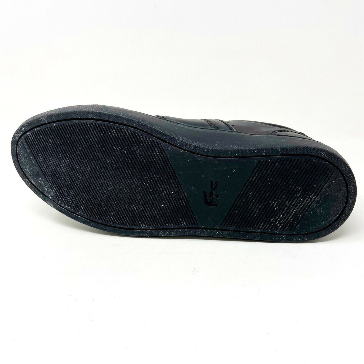 Lacoste Courtline 120 1 US CMA Leather Synthetic Black Mens Size 7 