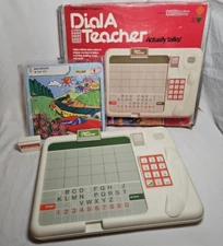 Dial A Teacher Talking Interactive Learning Board 2 Sets of Cards RARE Vtech