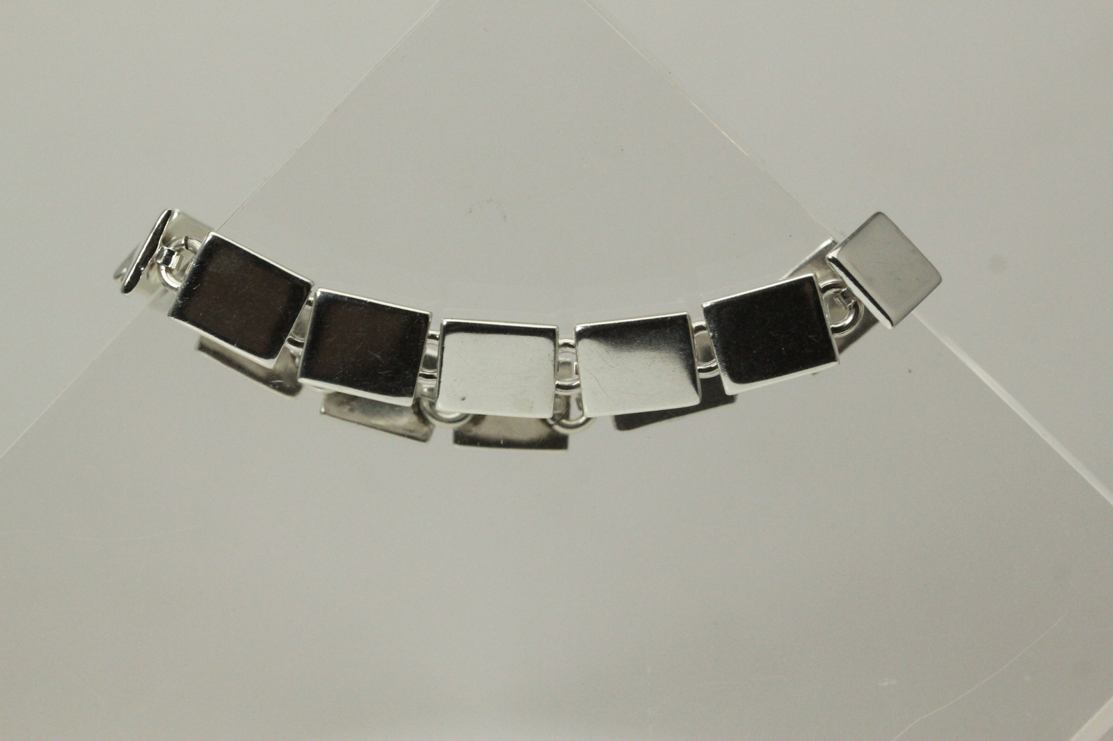 925 Stirling Silver Rectangular Links Engravable … - image 1