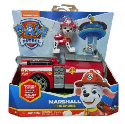 Paw Patrol Vehicle Marshalls Fire Engine Truck With Removable Figure New