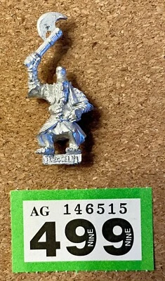 Warhammer Chaos Dwarf Hobgoblin Warrior Rare 90s Metal Games Workshop OOP Axe Gw - Photo 1/2